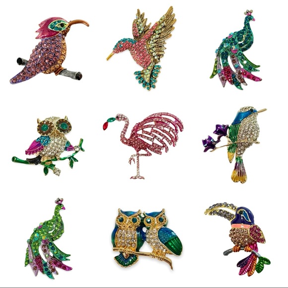 🎄Pink Crystal Gemstone Daisy Flower Brooch - Picture 6 of 8